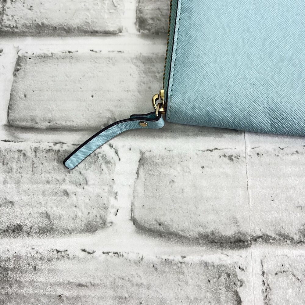 Kate Spade Laurel Way Neda Light Blue Saffiano Leather Large Wallet - Picture 6 of 15